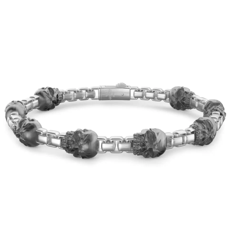 Zancan Silver Link Bracelet With Skulls.^Zancan Gioielli Hot