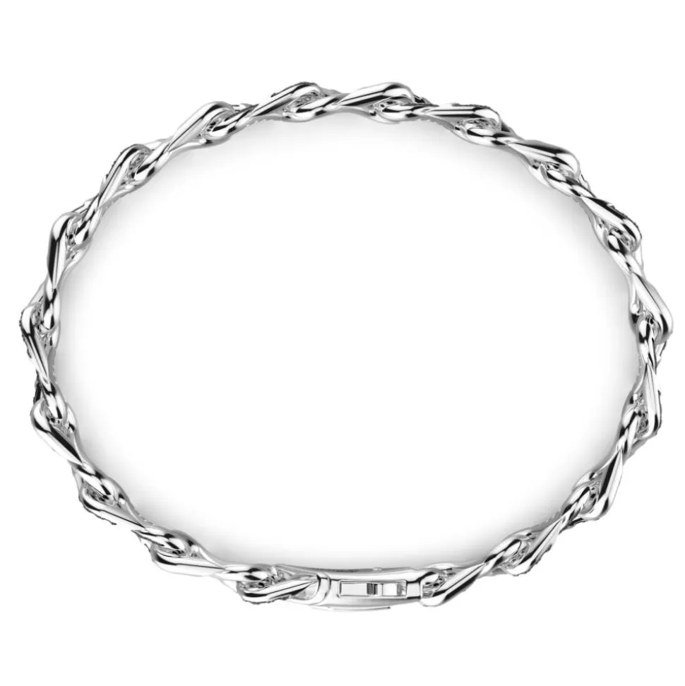 Zancan Silver Link-Only Bracelet With Black Stones.^Zancan Gioielli Flash Sale