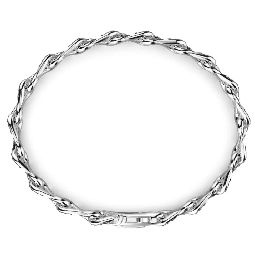 Zancan Silver Link-Only Bracelet With Black Stones.^Zancan Gioielli Flash Sale