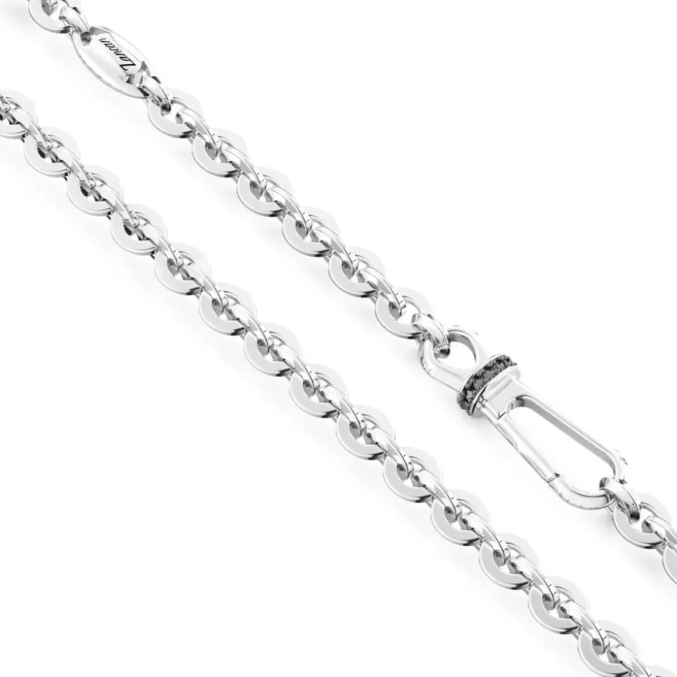 Zancan Silver Link-Only Necklace With Black Stones.^Zancan Gioielli Hot