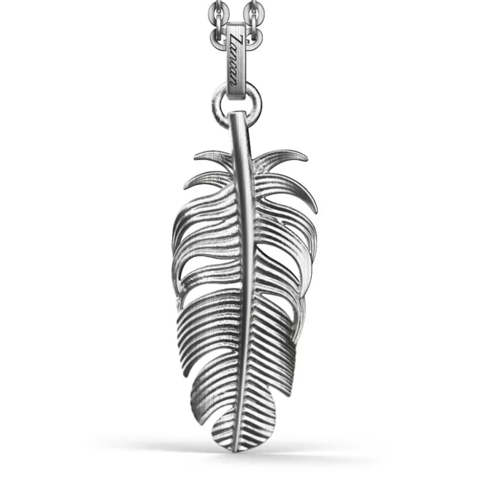 Zancan Silver Necklace Feather Pendant.^Zancan Gioielli Discount