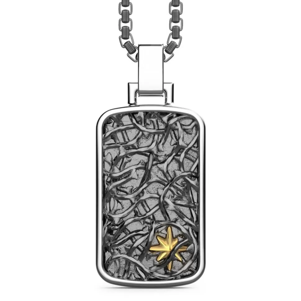 Zancan Silver Necklace With Barbed-Wire Tag Pendant.^Zancan Gioielli Sale