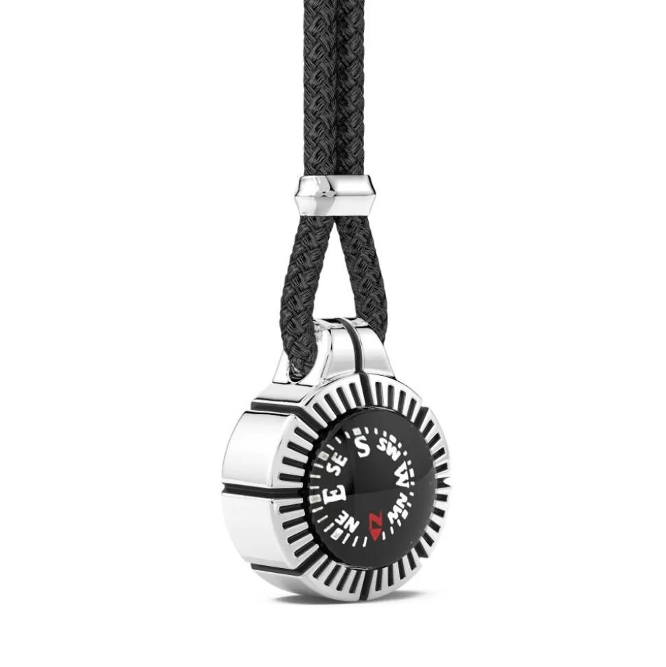 Zancan Silver Necklace With Black Compass.^Zancan Gioielli Sale