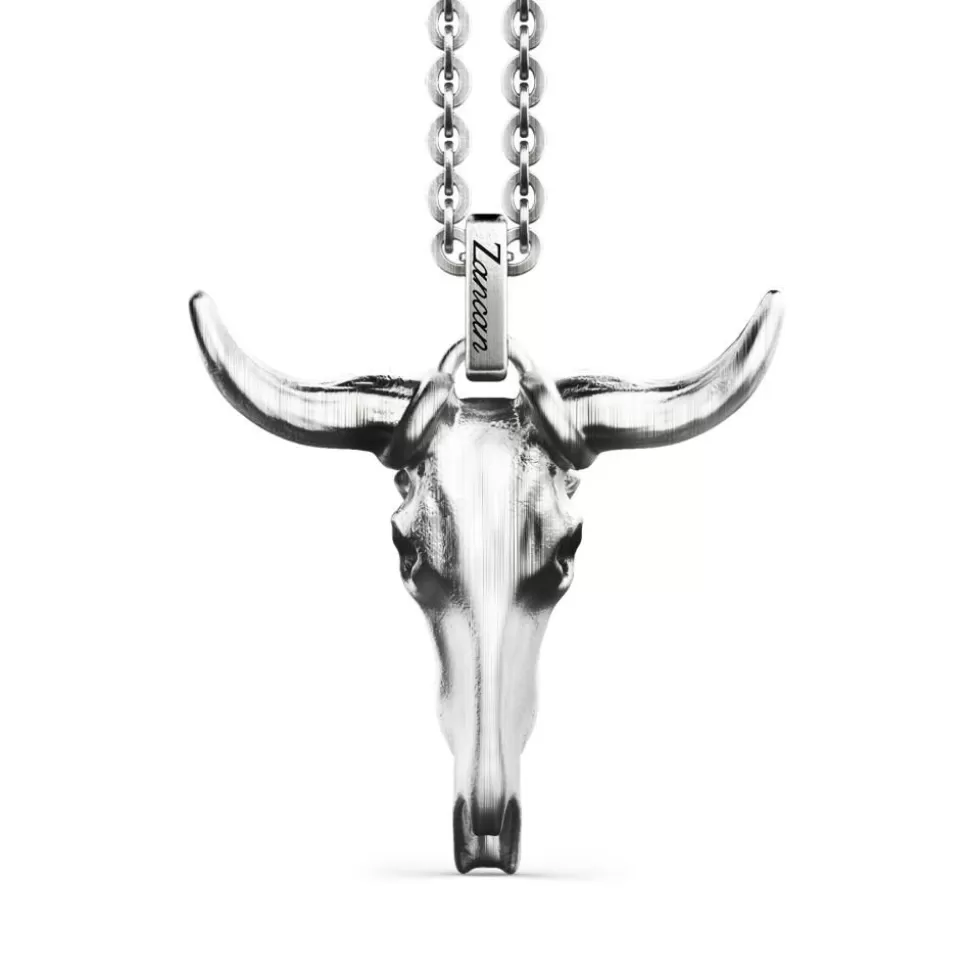 Zancan Silver Necklace With Buffalo Pendant.^Zancan Gioielli Best