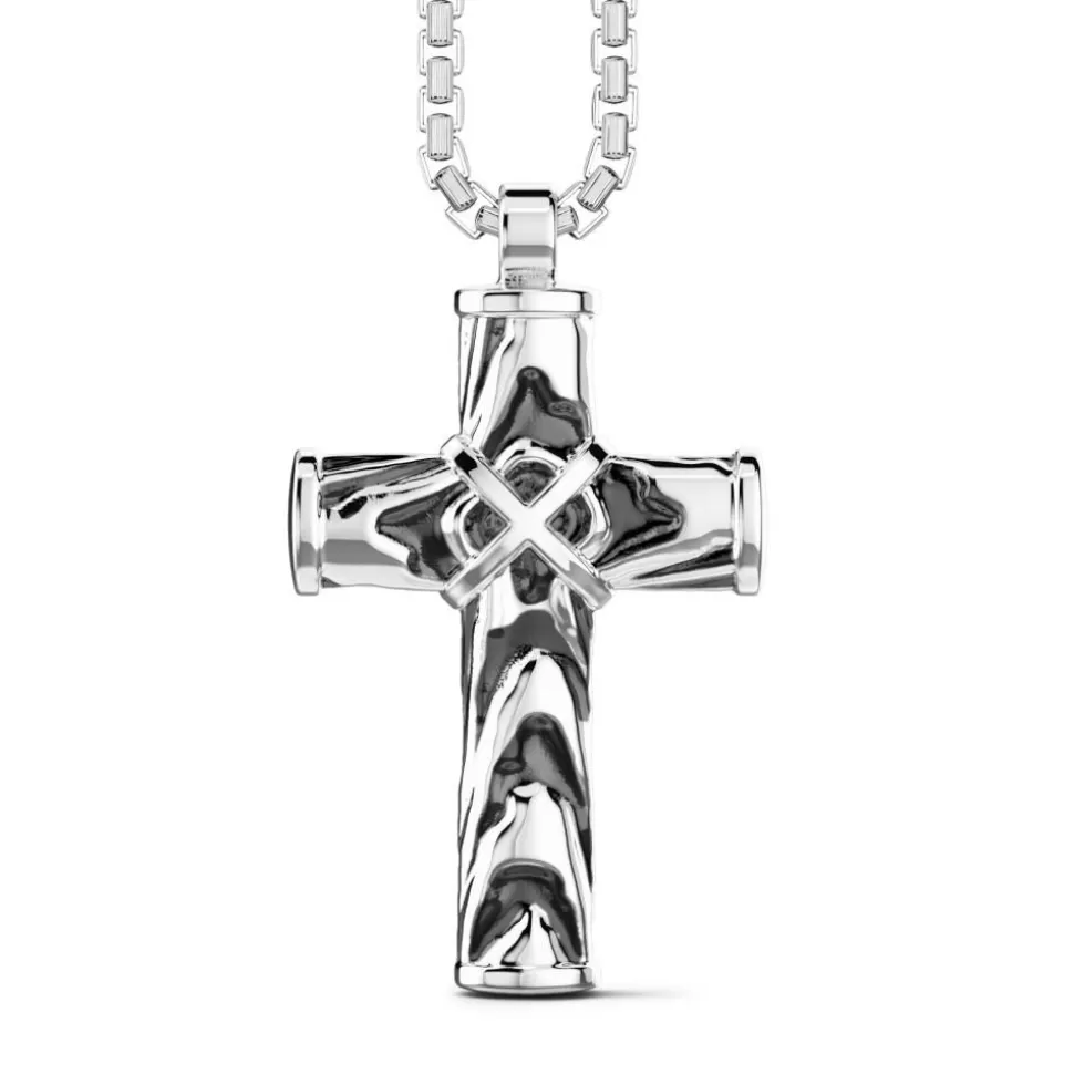 Zancan Silver Necklace With Cross Pendant.^Zancan Gioielli New