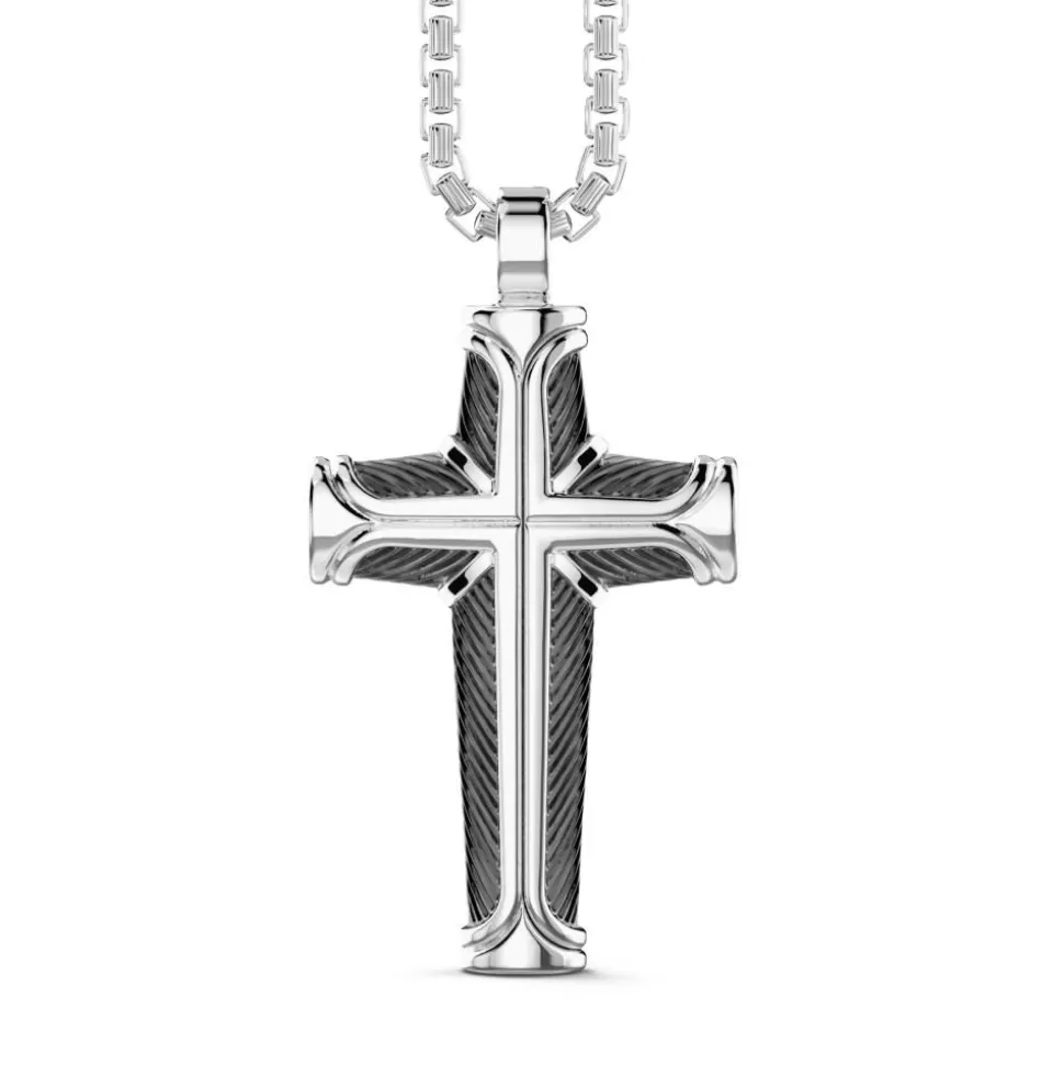 Zancan Silver Necklace With Cross Pendant.^Zancan Gioielli Online