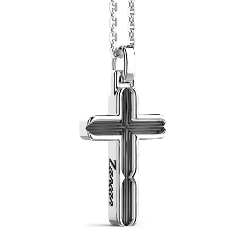 Zancan Silver Necklace With Cross Pendant.^Zancan Gioielli Fashion