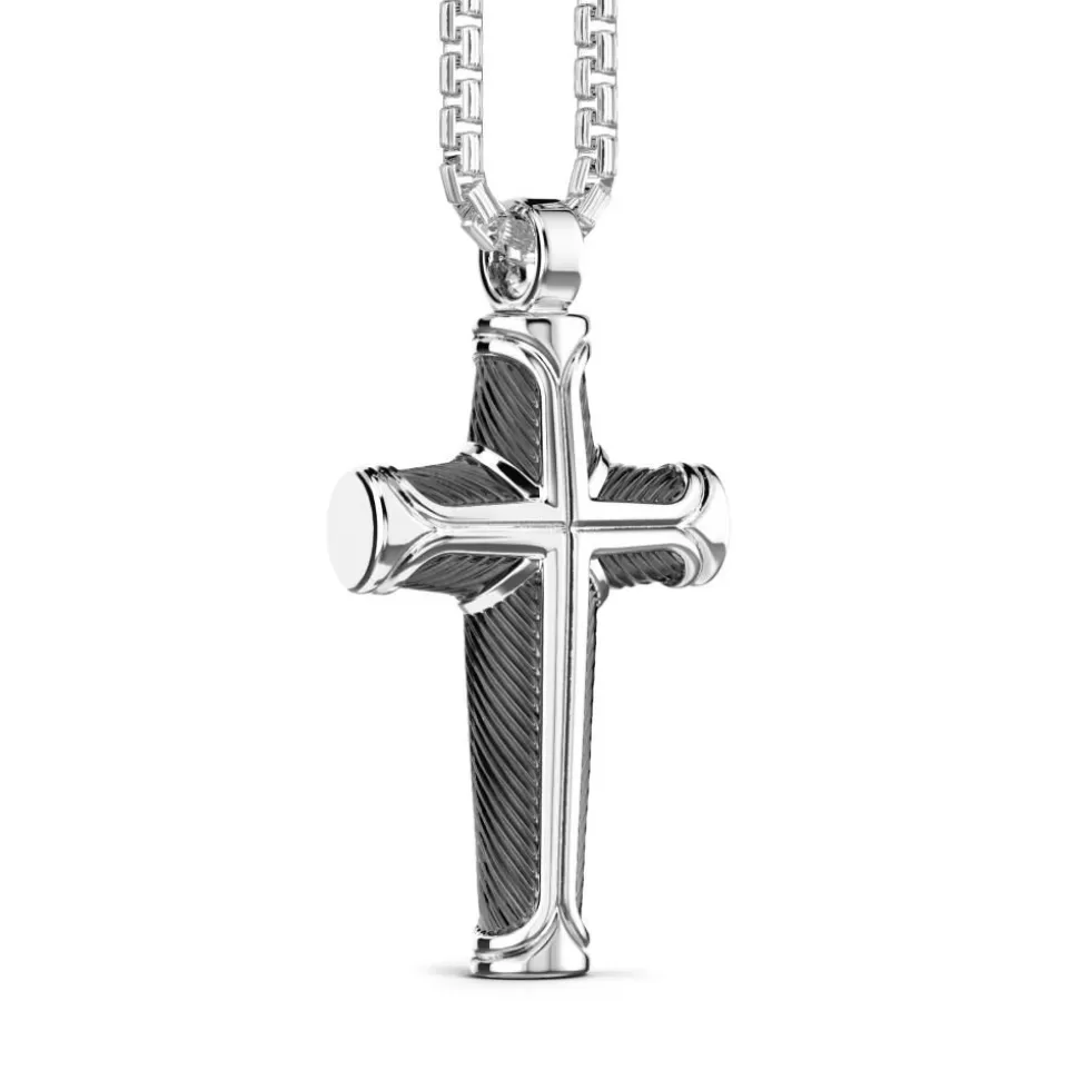 Zancan Silver Necklace With Cross Pendant.^Zancan Gioielli Online