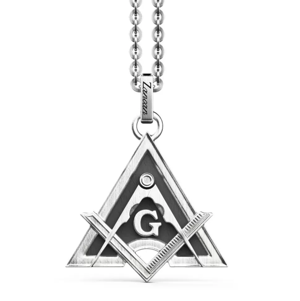 Zancan Silver Necklace With Freemason Pendant.^Zancan Gioielli Shop