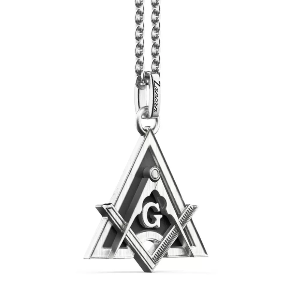 Zancan Silver Necklace With Freemason Pendant.^Zancan Gioielli Shop