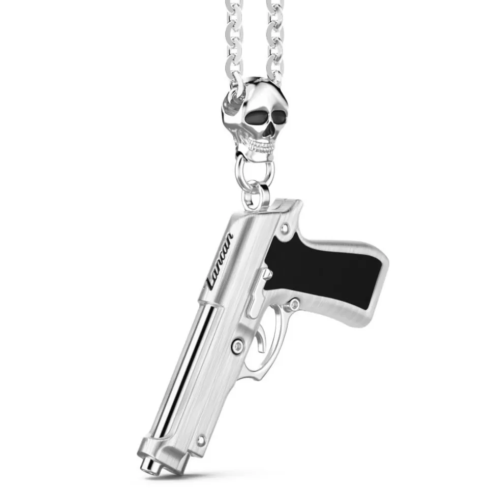 Zancan Silver Necklace With Gun Pendant.^Zancan Gioielli New