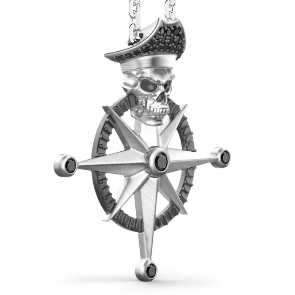 Zancan Silver Necklace With Pirate Skull Pendant.^Zancan Gioielli Online