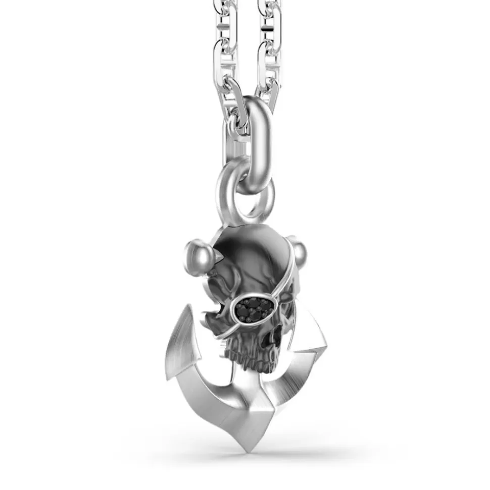 Zancan Silver Necklace With Pirate Skull Pendant.^Zancan Gioielli Outlet