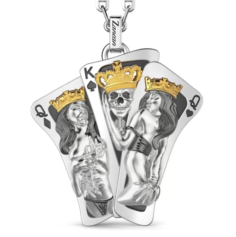 Zancan Silver Necklace With Playing Card Pendant.^Zancan Gioielli Online