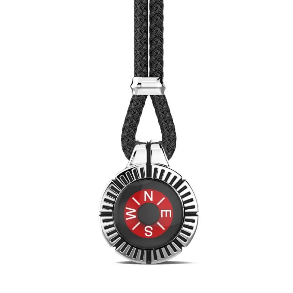 Zancan Silver Necklace With Red Compass.^Zancan Gioielli Cheap