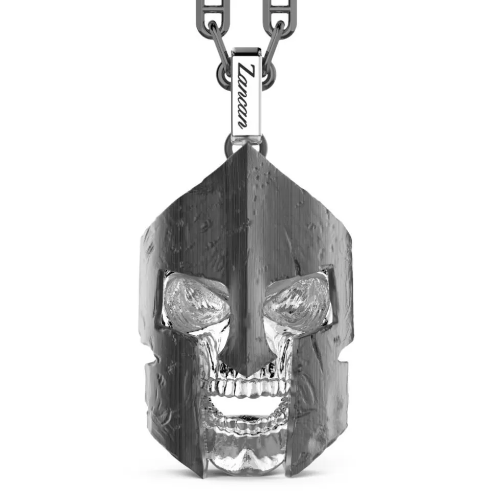 Zancan Silver Necklace With Spartan Skull Pendant.^Zancan Gioielli Store