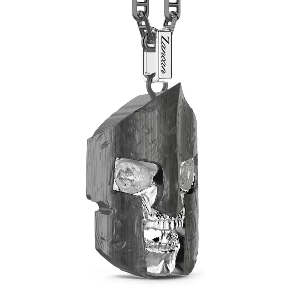 Zancan Silver Necklace With Spartan Skull Pendant.^Zancan Gioielli Store