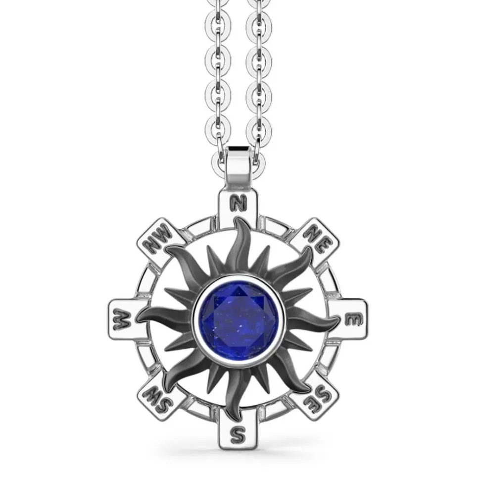 Zancan Silver Necklace With Sun Pendant And Blue Stone.^Zancan Gioielli Discount