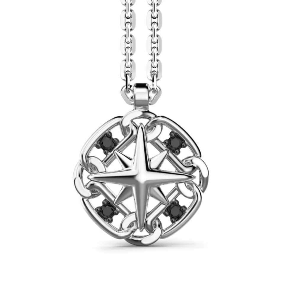 Zancan Silver Necklace With Wind Rose Pendant.^Zancan Gioielli Best