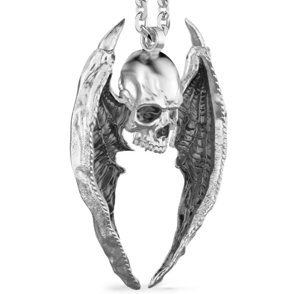 Zancan Silver Necklace With Winged Skull Pendant.^Zancan Gioielli Flash Sale