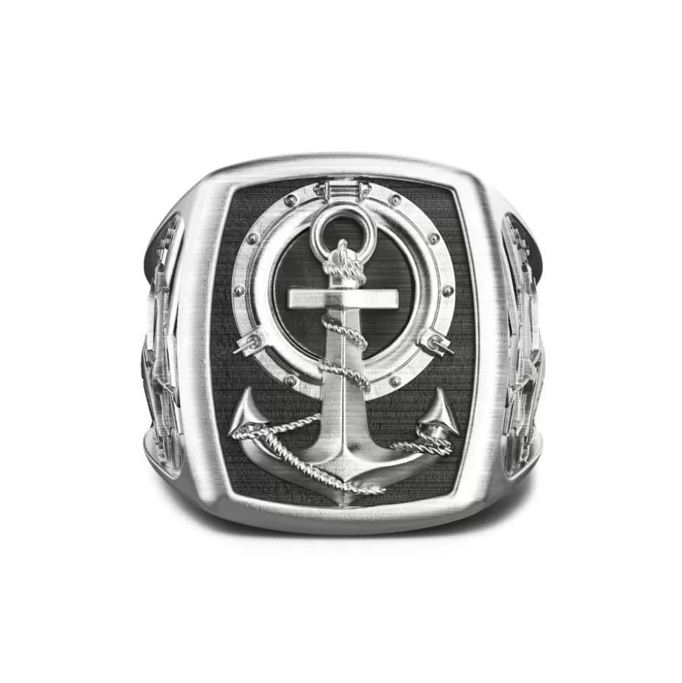 Zancan Silver Ring With Anchor.^Zancan Gioielli Sale