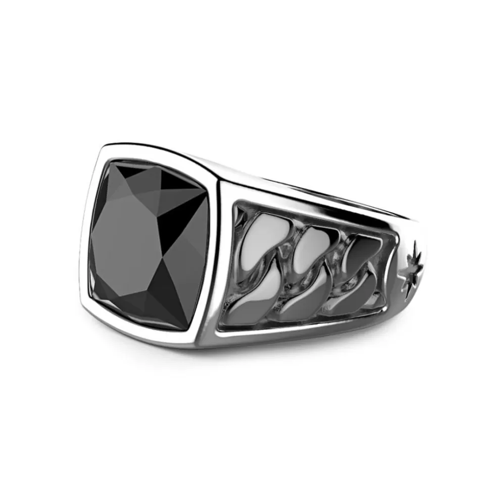 Zancan Silver Ring With Black Stone.^Zancan Gioielli Cheap