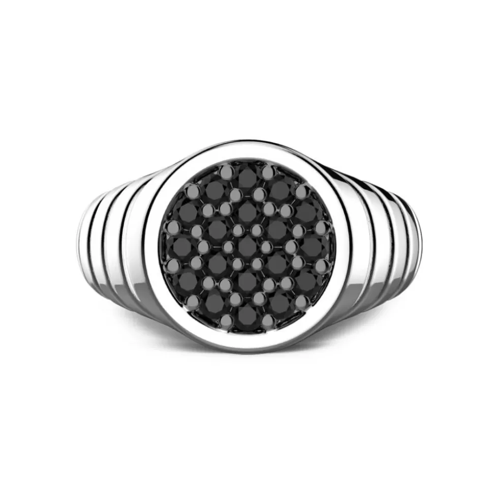 Zancan Silver Ring With Black Stones.^Zancan Gioielli Hot