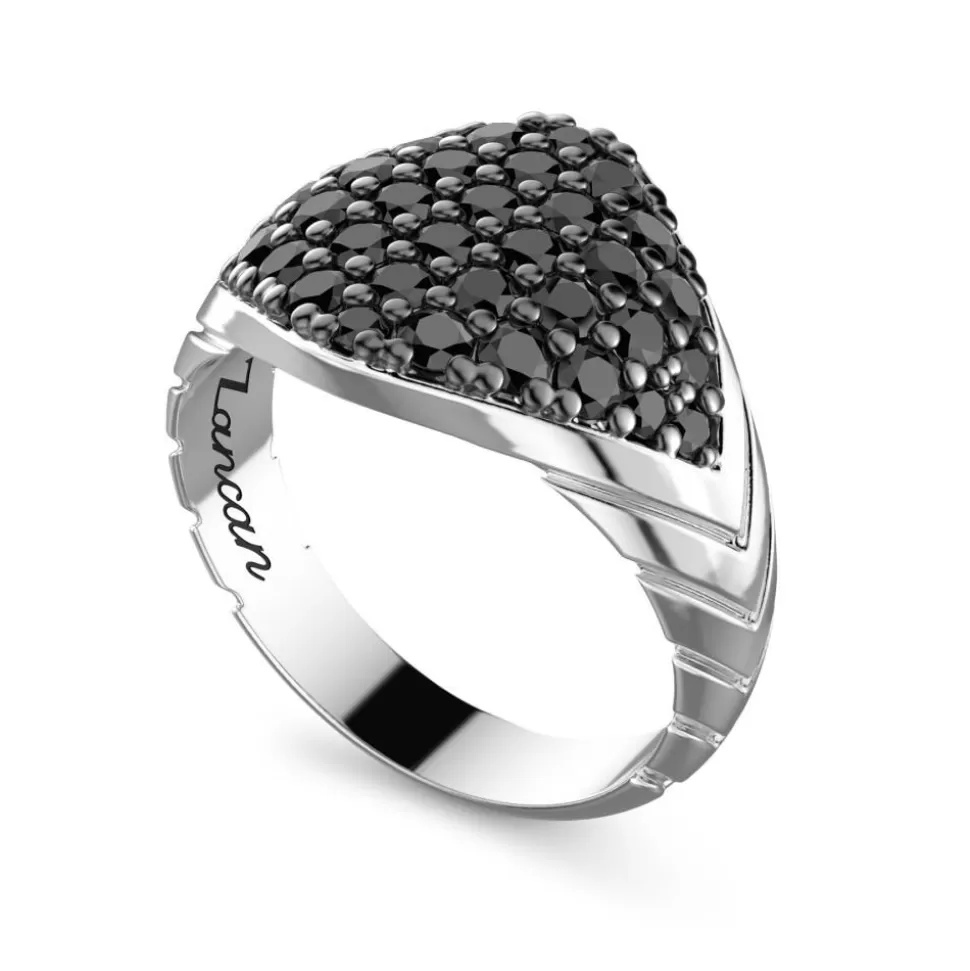 Zancan Silver Ring With Black Stones.^Zancan Gioielli Discount