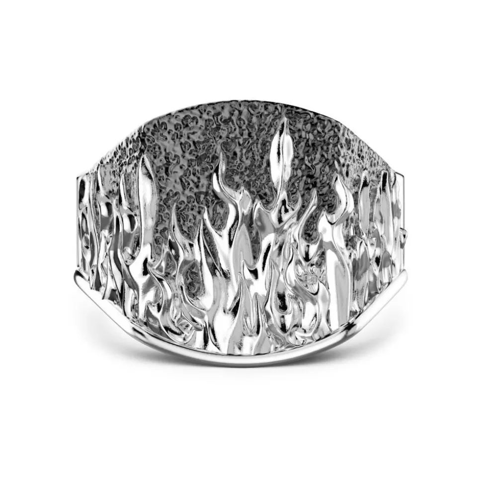 Zancan Silver Ring With Flames.^Zancan Gioielli New