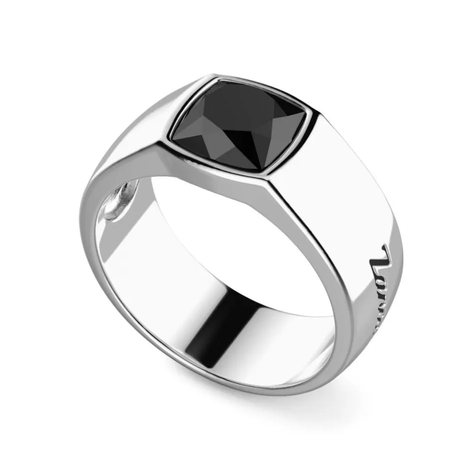 Zancan Silver Ring With Onyx.^Zancan Gioielli Sale