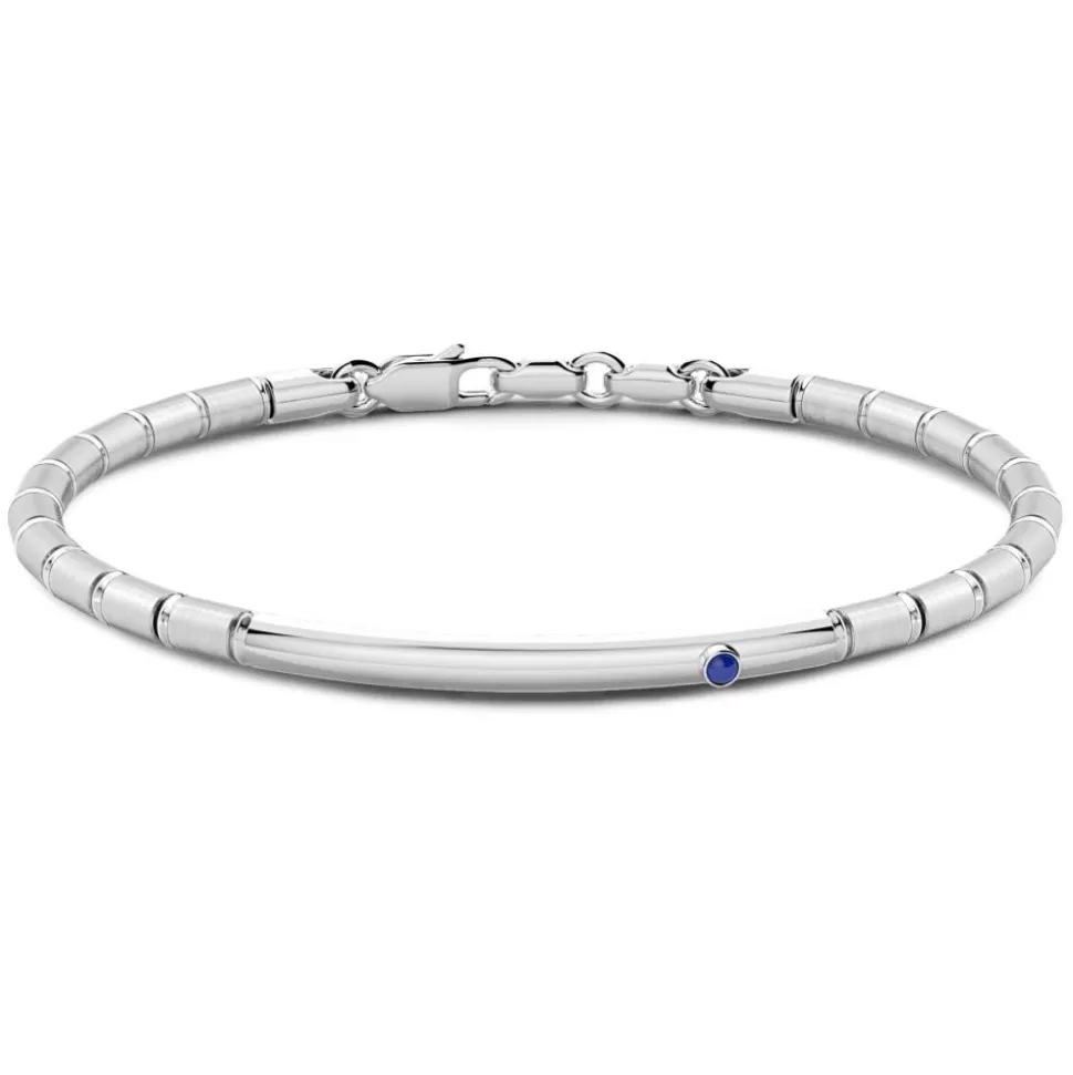 Zancan Silver Semi-Rigid Bracelet With Blue Sapphire.^Zancan Gioielli Hot