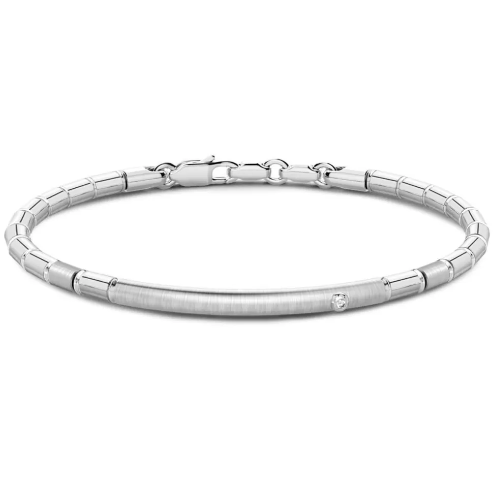 Zancan Silver Semi-Rigid Bracelet With Sapphire.^Zancan Gioielli Sale