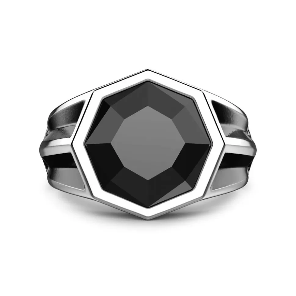 Zancan Silver Signet Ring With Onyx Stone.^Zancan Gioielli Outlet