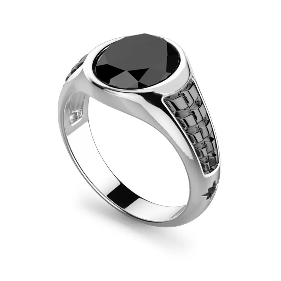 Zancan Silver Signet Ring With Oval Onyx Stone.^Zancan Gioielli Best Sale