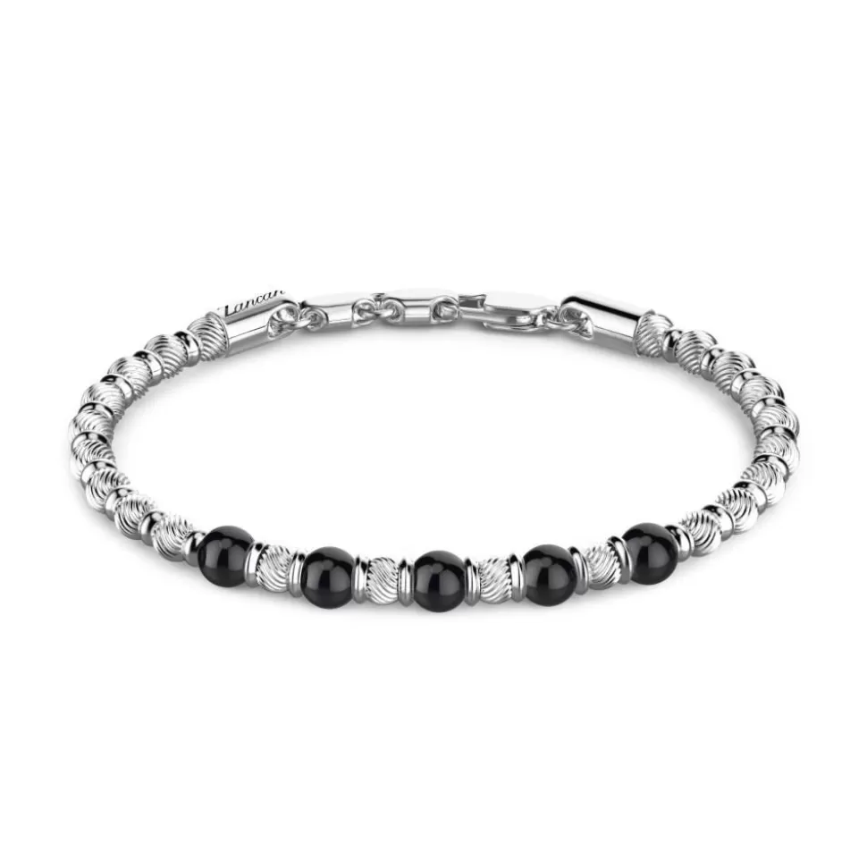 Zancan Soft Bracelet With Silver Beads And Hard Natural Stones.^Zancan Gioielli Hot