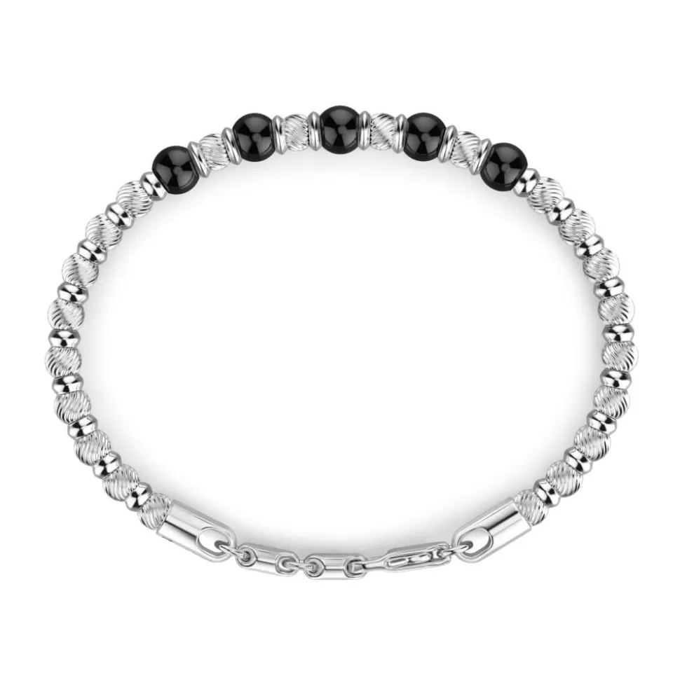 Zancan Soft Bracelet With Silver Beads And Hard Natural Stones.^Zancan Gioielli Hot