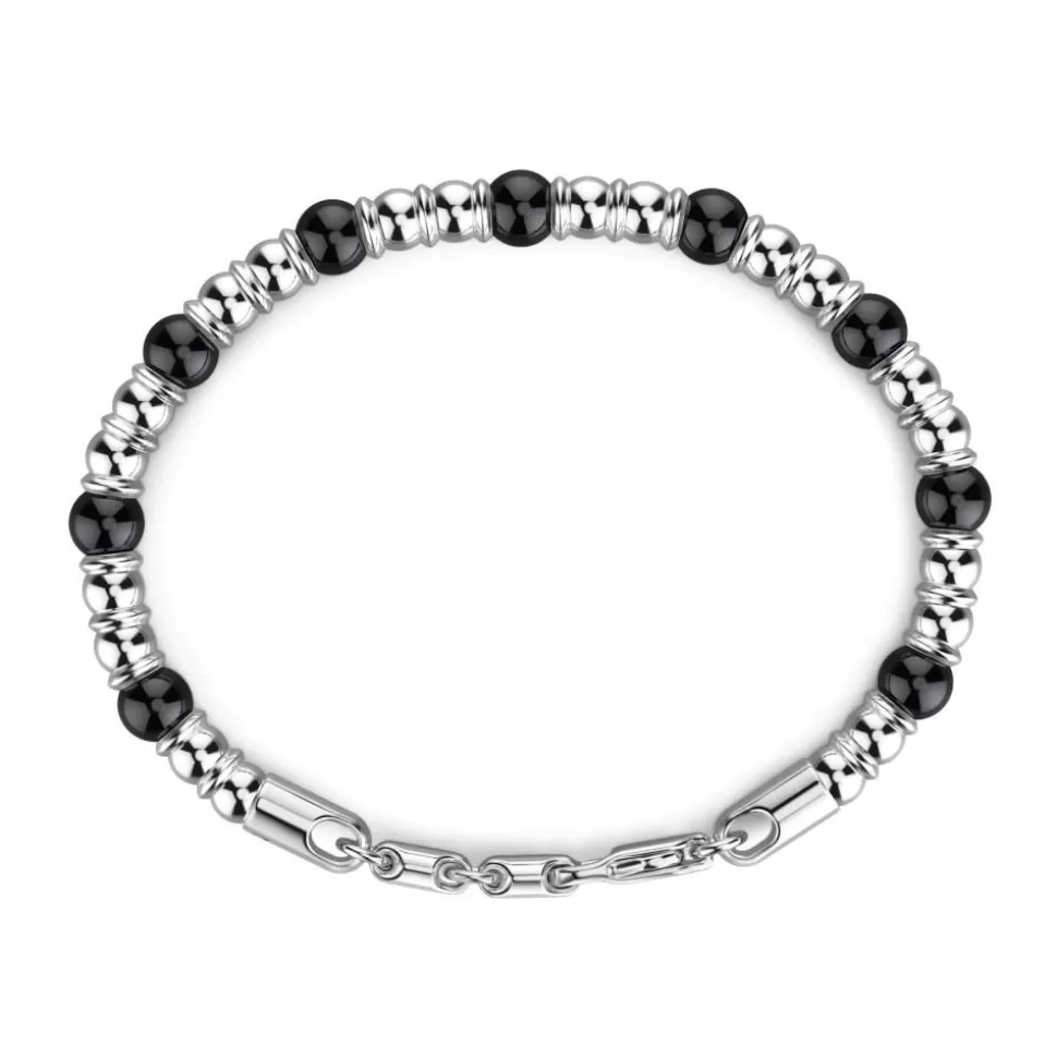 Zancan Soft Bracelet With Silver Beads And Hard Natural Stones.^Zancan Gioielli Shop