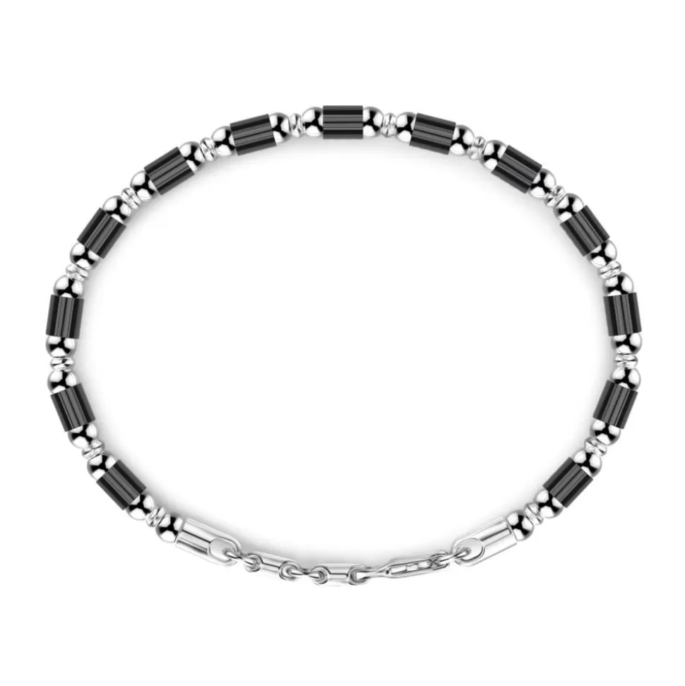 Zancan Soft Silver Beads And Tubular Element Bracelet.^Zancan Gioielli Hot