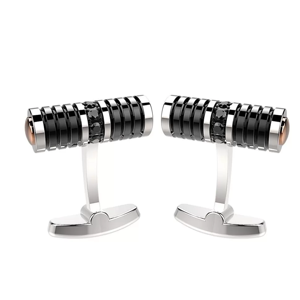 Zancan Steel And Diamond Cufflinks^Zancan Gioielli Flash Sale