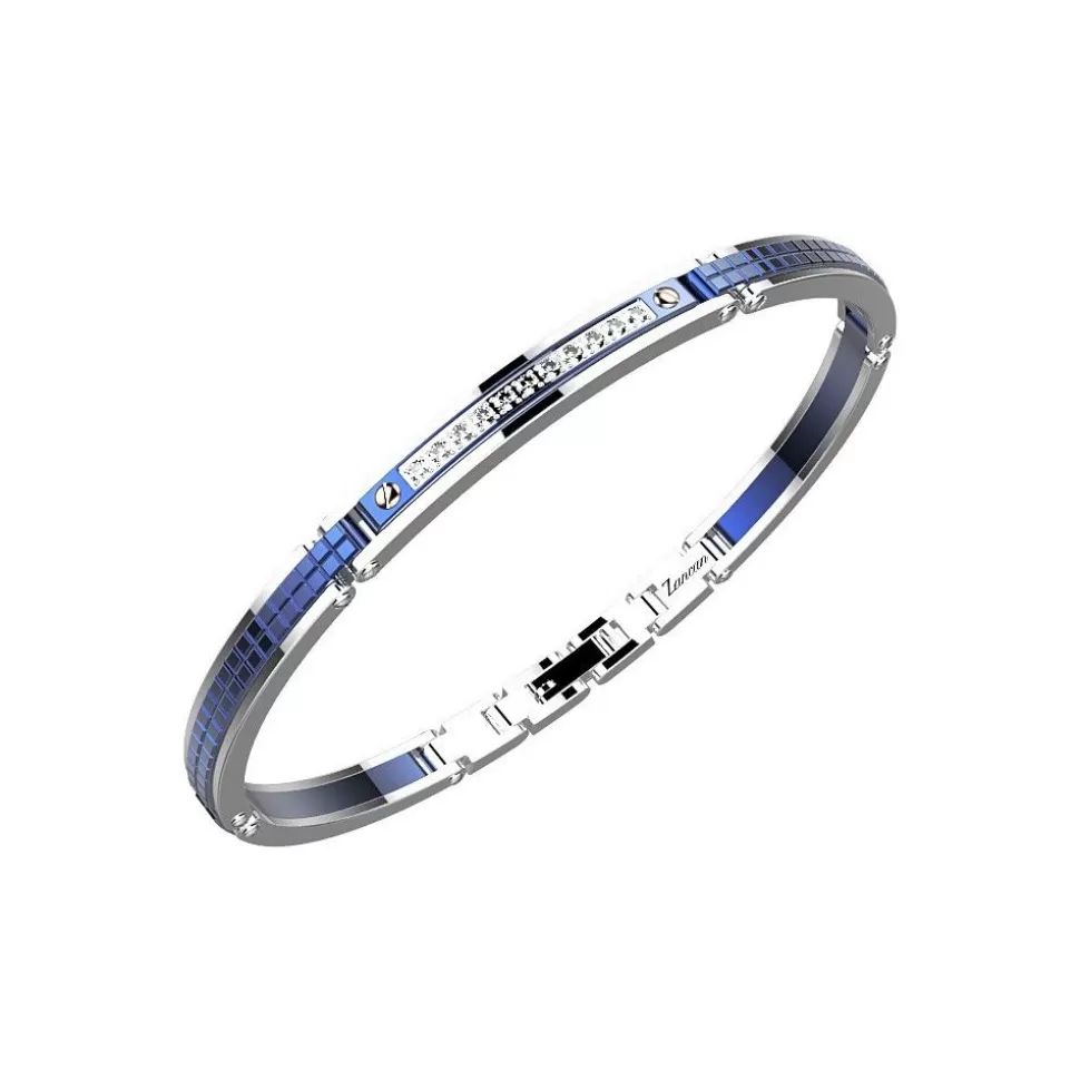 Zancan Steel Bracelet With White Sapphires.^Zancan Gioielli Hot