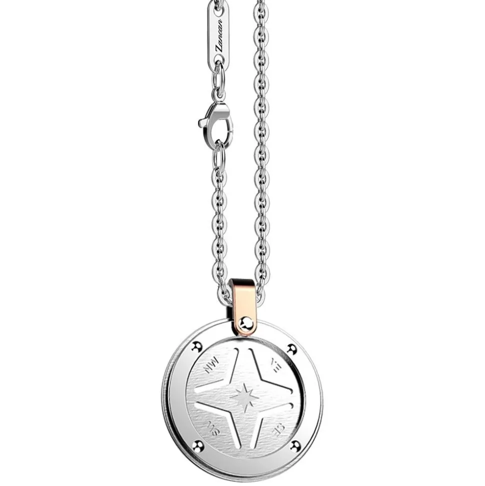 Zancan Steel Necklace With Wind Rose.^Zancan Gioielli Discount