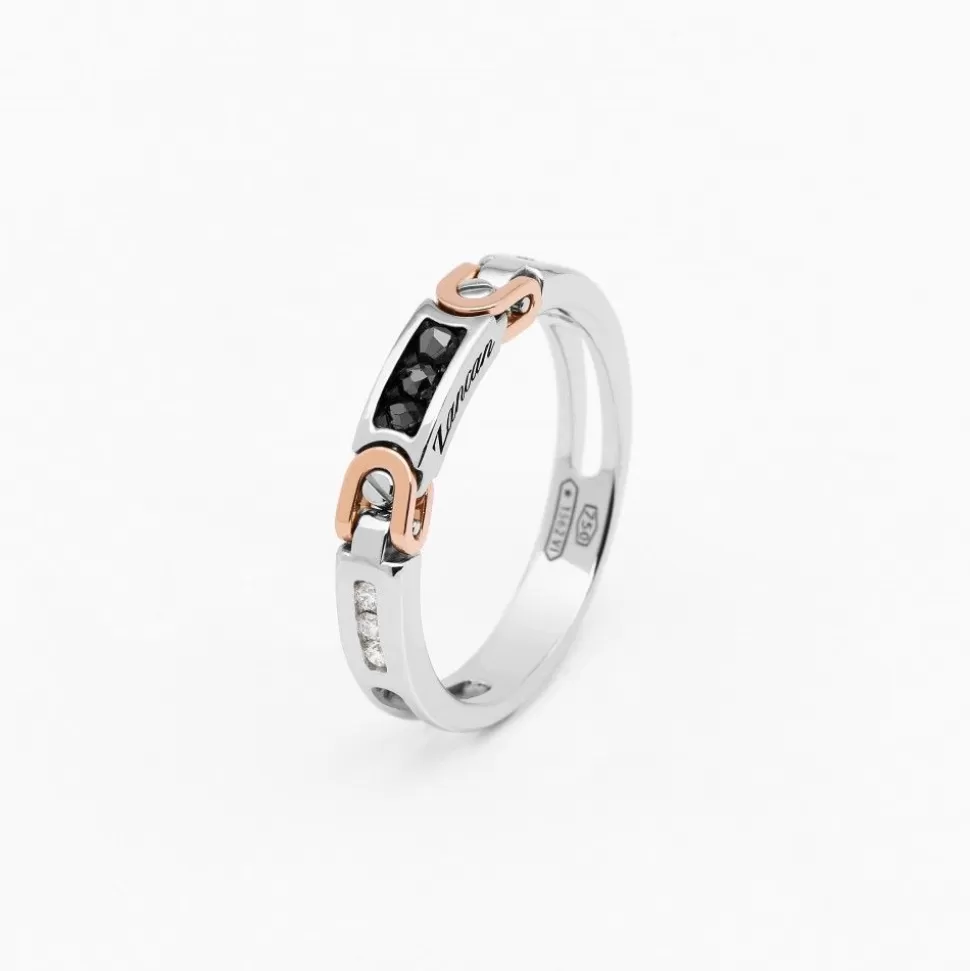 Zancan White And Rose Gold Ring With Diamonds.^Zancan Gioielli Best