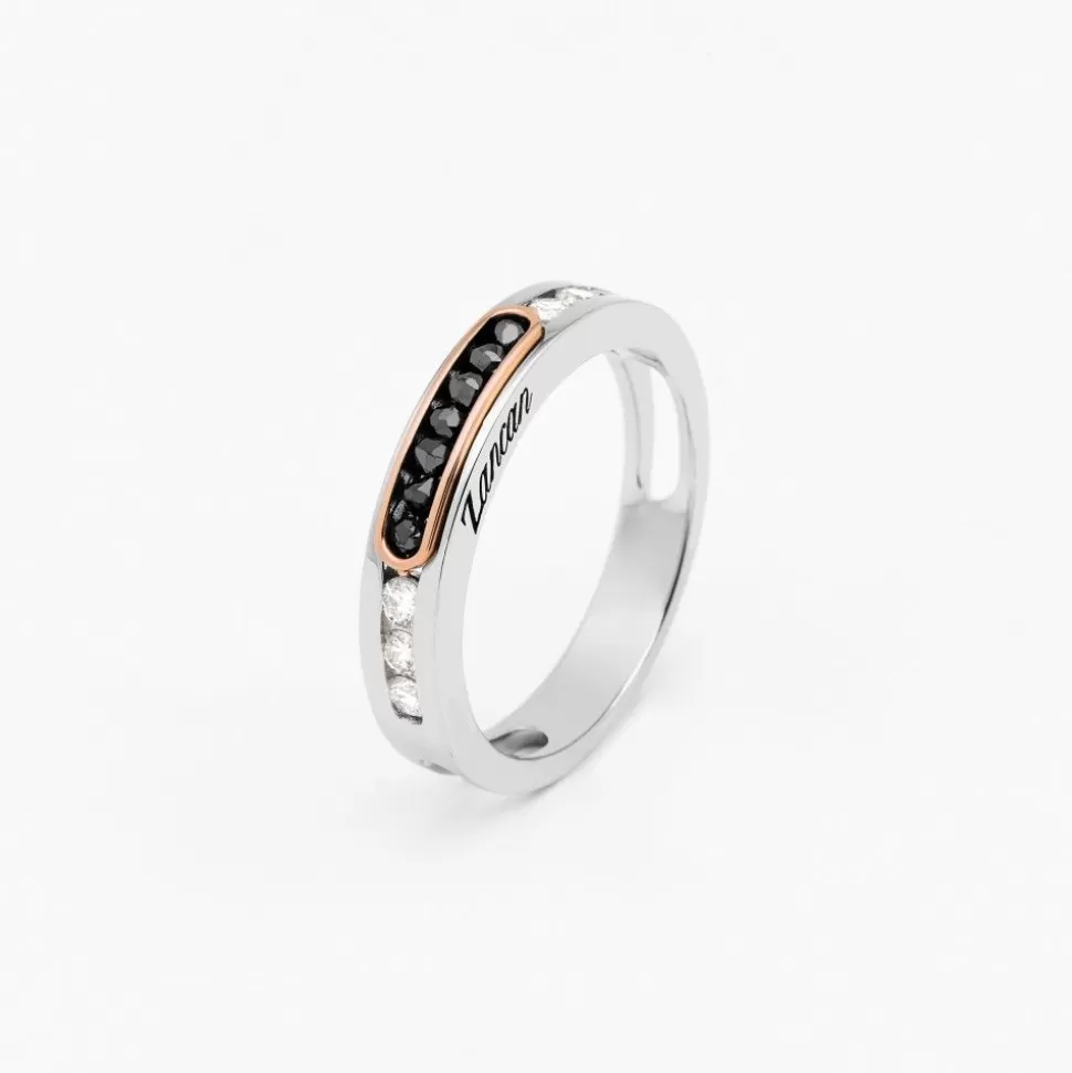 Zancan White And Rose Gold Ring With Diamonds.^Zancan Gioielli Hot