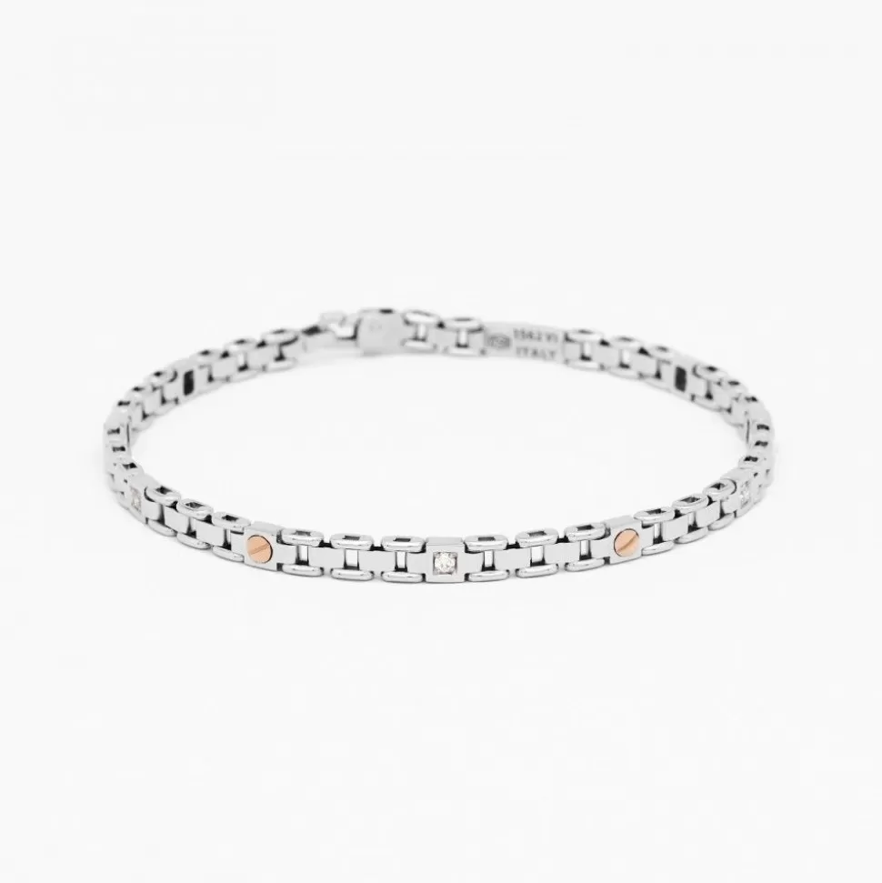 Zancan White Gold Bracelet With Diamonds.^Zancan Gioielli New