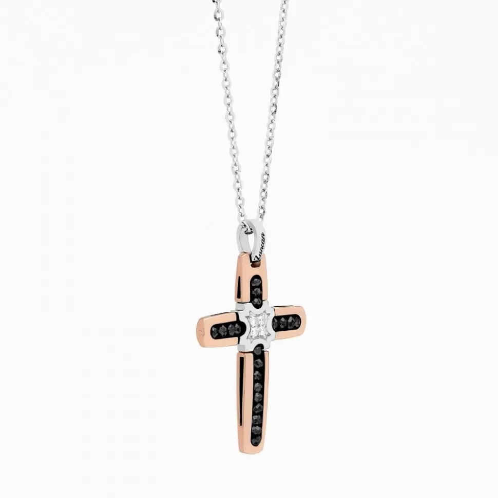 Zancan White Gold Necklace With Cross And Diamonds.^Zancan Gioielli Discount