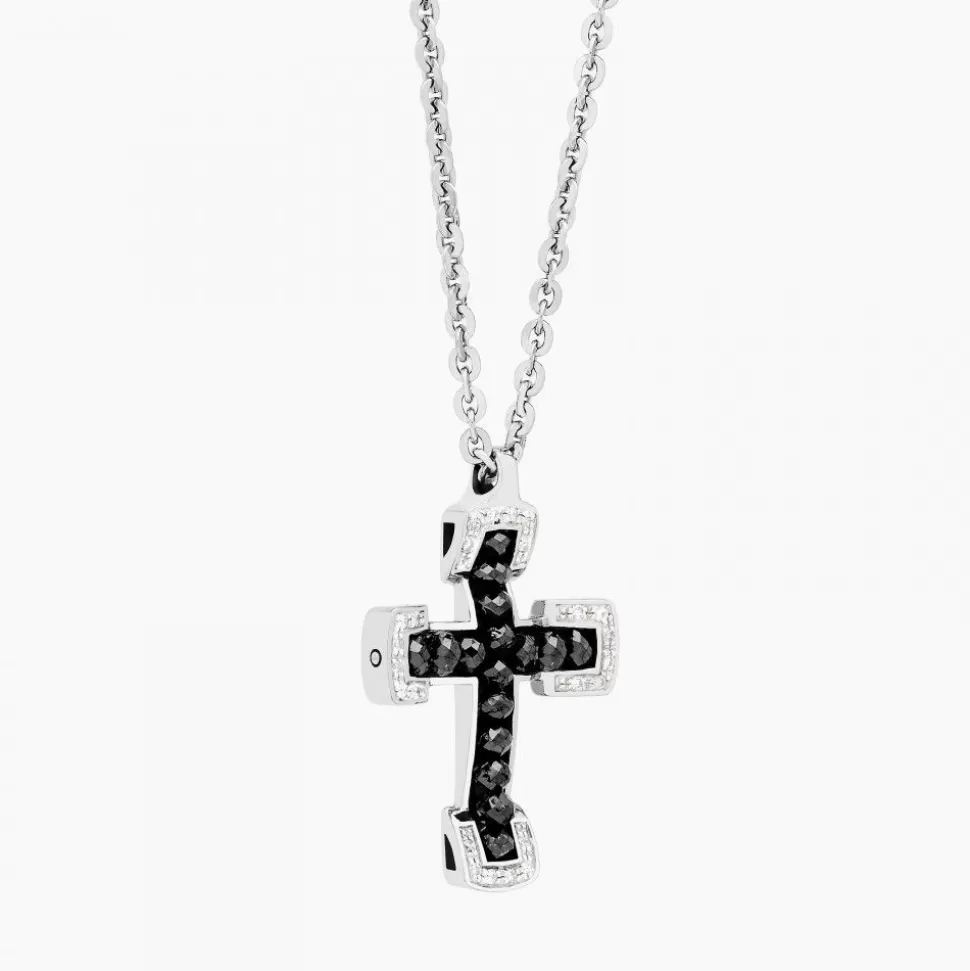 Zancan White Gold Necklace With Cross And Diamonds.^Zancan Gioielli Cheap