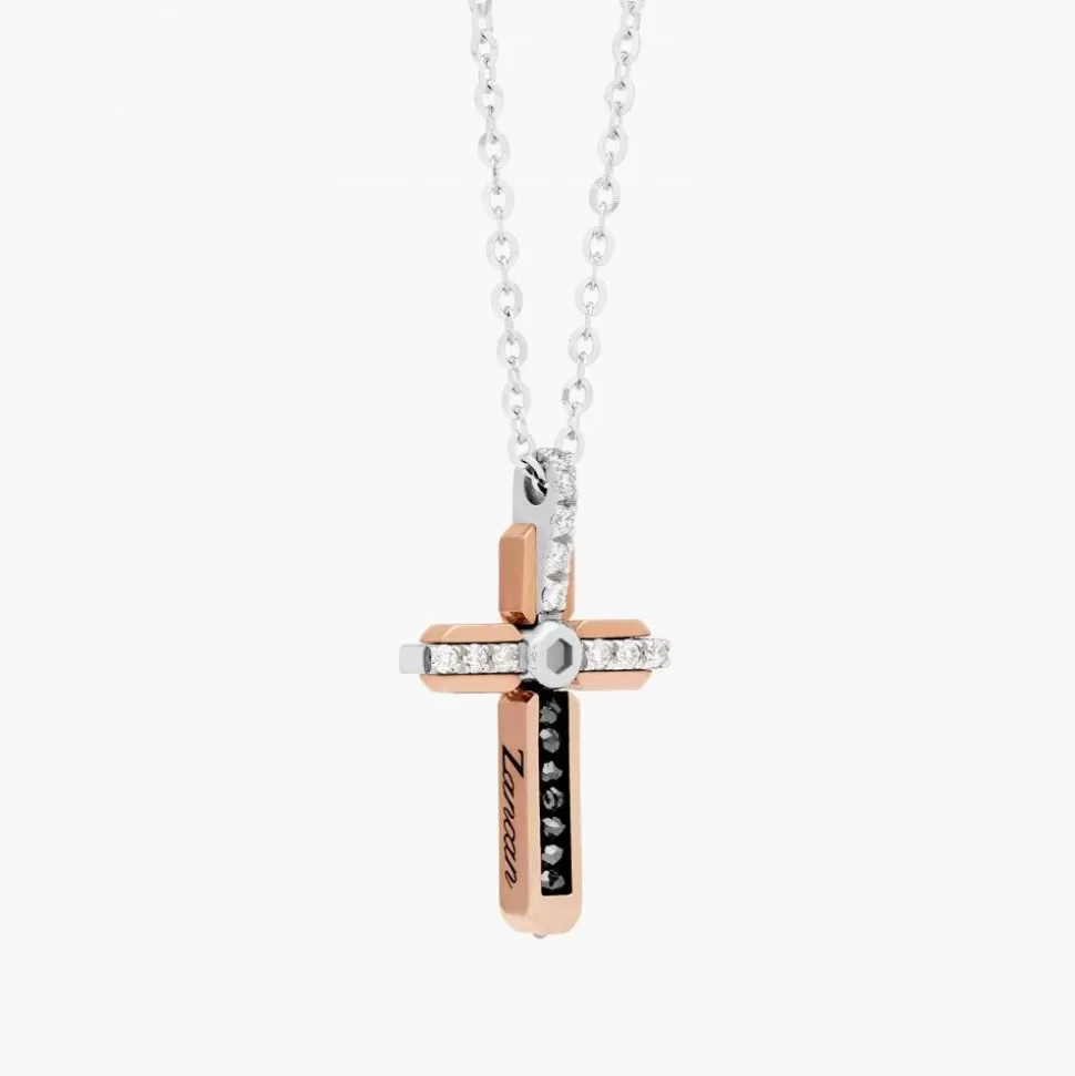 Zancan White Gold Necklace With Cross And Diamonds.^Zancan Gioielli Flash Sale