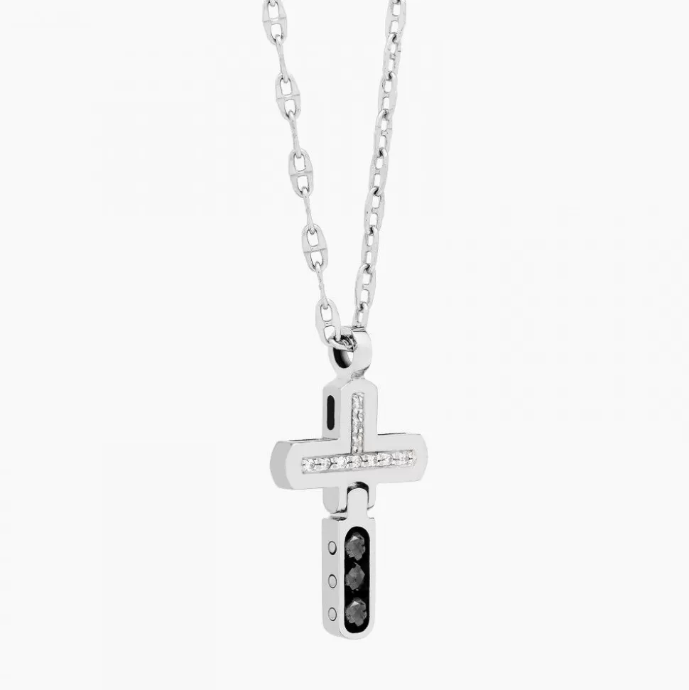 Zancan White Gold Necklace With Cross And Diamonds.^Zancan Gioielli Best Sale