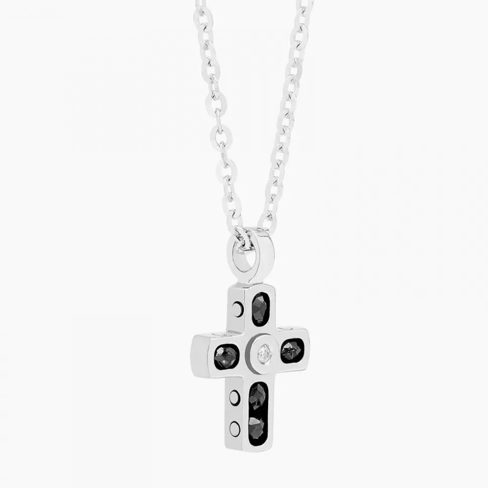 Zancan White Gold Necklace With Cross And Diamonds.^Zancan Gioielli Flash Sale