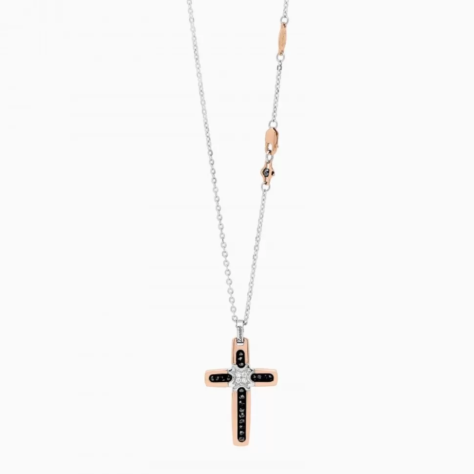 Zancan White Gold Necklace With Cross And Diamonds.^Zancan Gioielli Discount